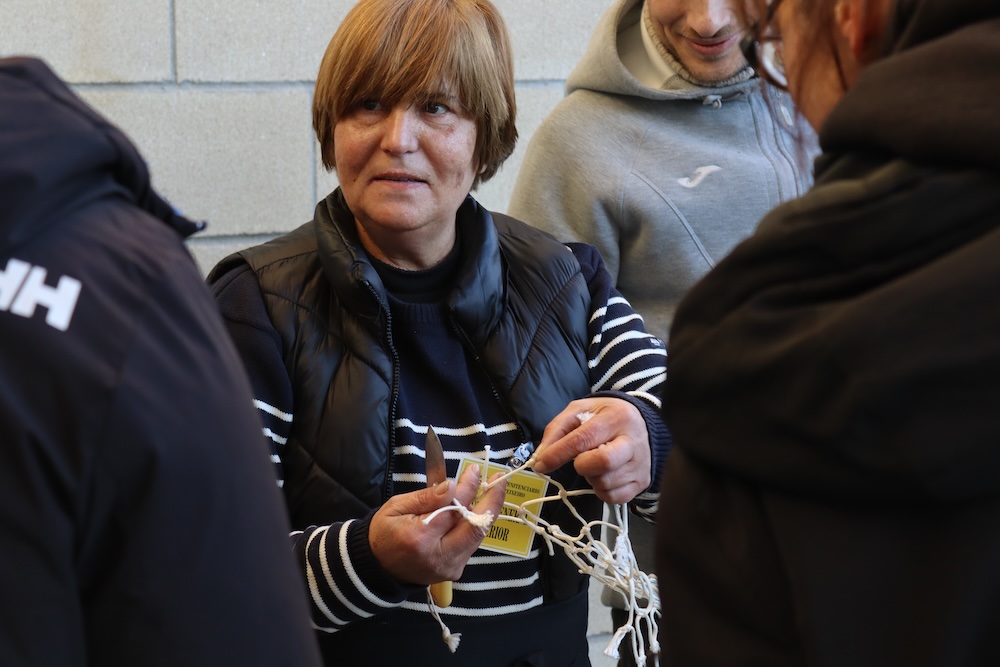 A redeira Rosa Rodríguez nunha xornada formativa do proxecto Tecendo Redes da Fundación Érguete Integración no Centro Penitenciario de Teixeiro