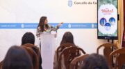 Alcaldesa Ines Rey presentando o programa de Nadal
