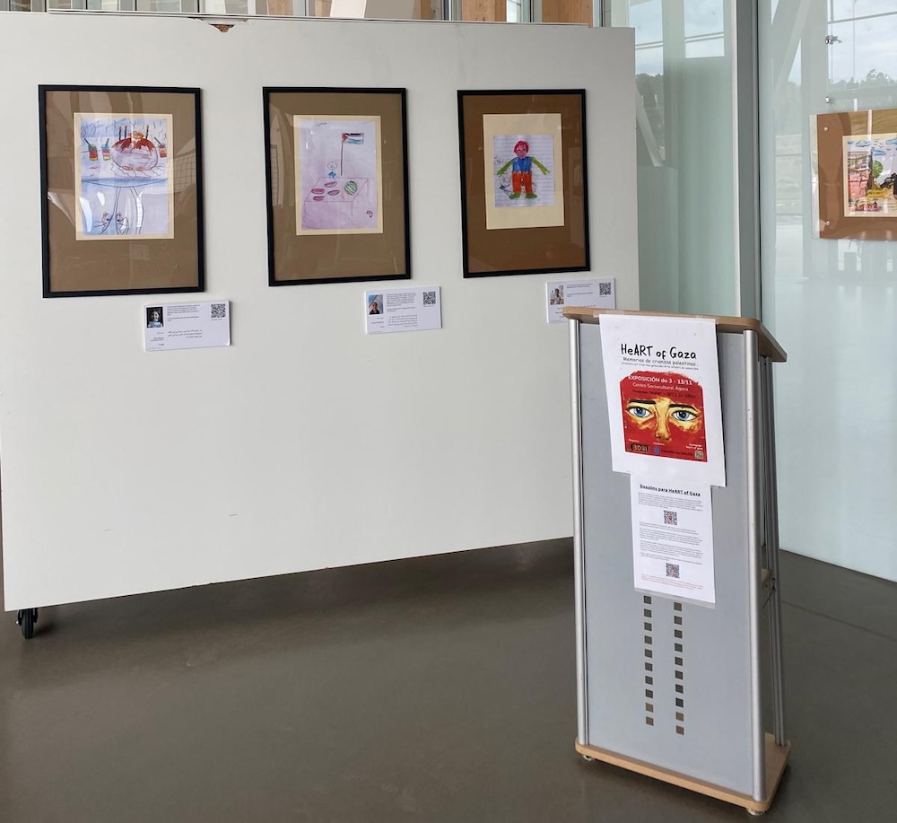Exposicion Hearts of Gaza no Agora