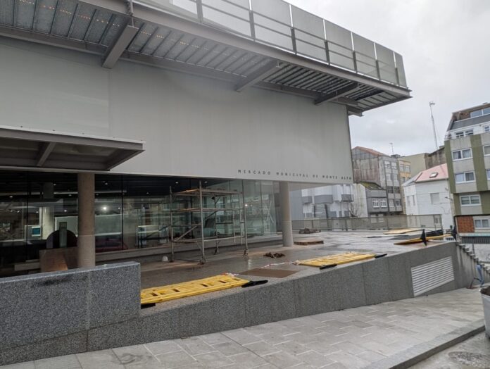Así están hoxe as obras do Mercado de Monte Alto