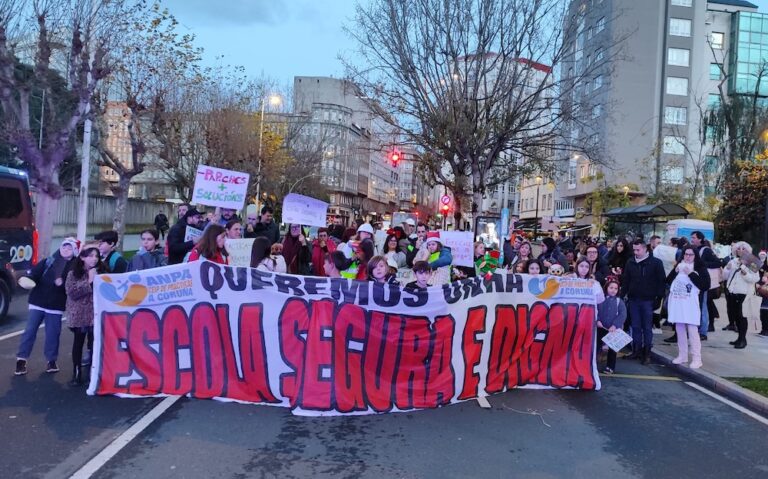 Manifestacion do CEIP Practicas. Coruna