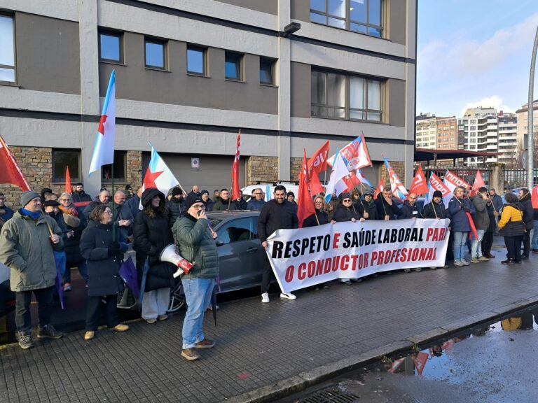 Imaxe de Arquivo das protestas de persoal do transporte de viaxeiros por estrada. CIG