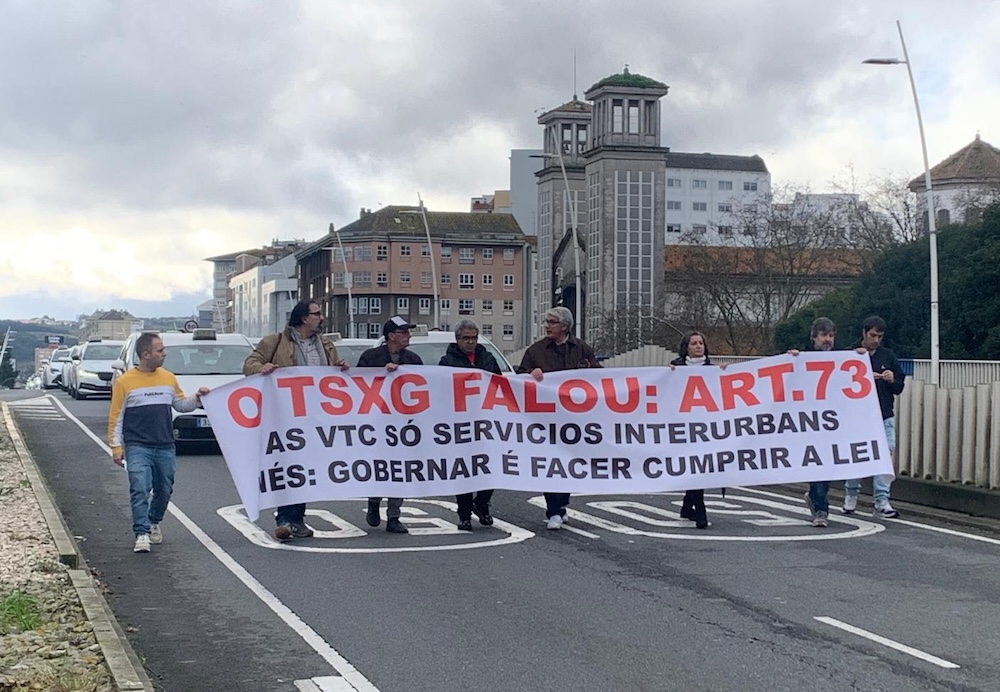 Manifestacion Taxistas VTC Coruna