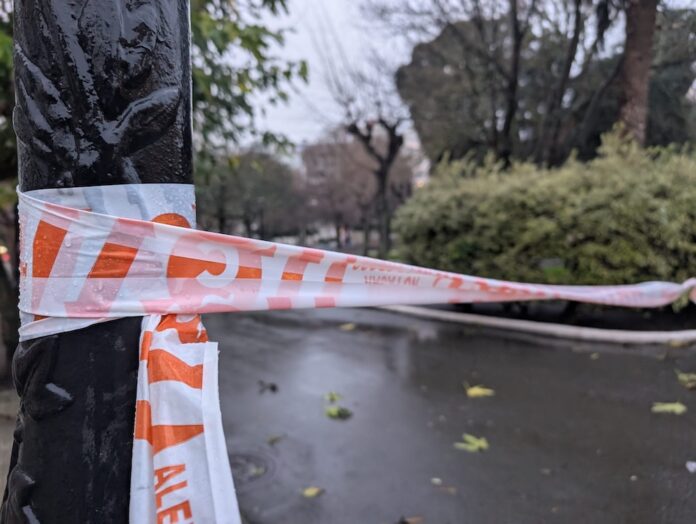 Parque de marte pechado polo temporal