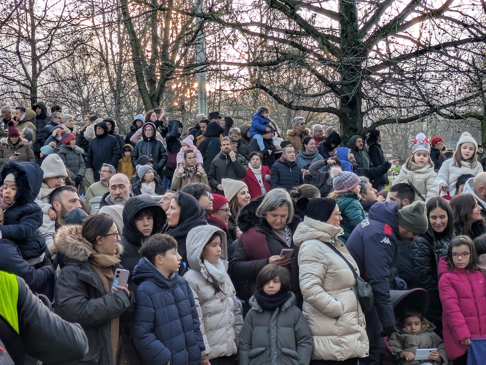 Esperando a cabalgata en Vioño