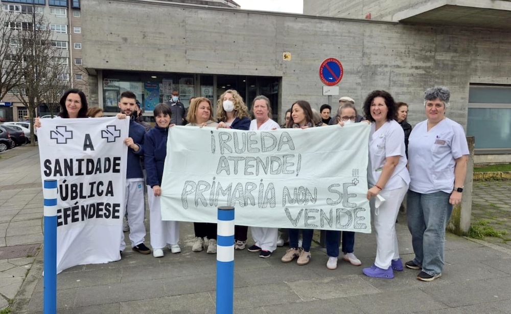 Concentración dos profesionais da Atención Primaria no Centro de Saúde dos Mallos