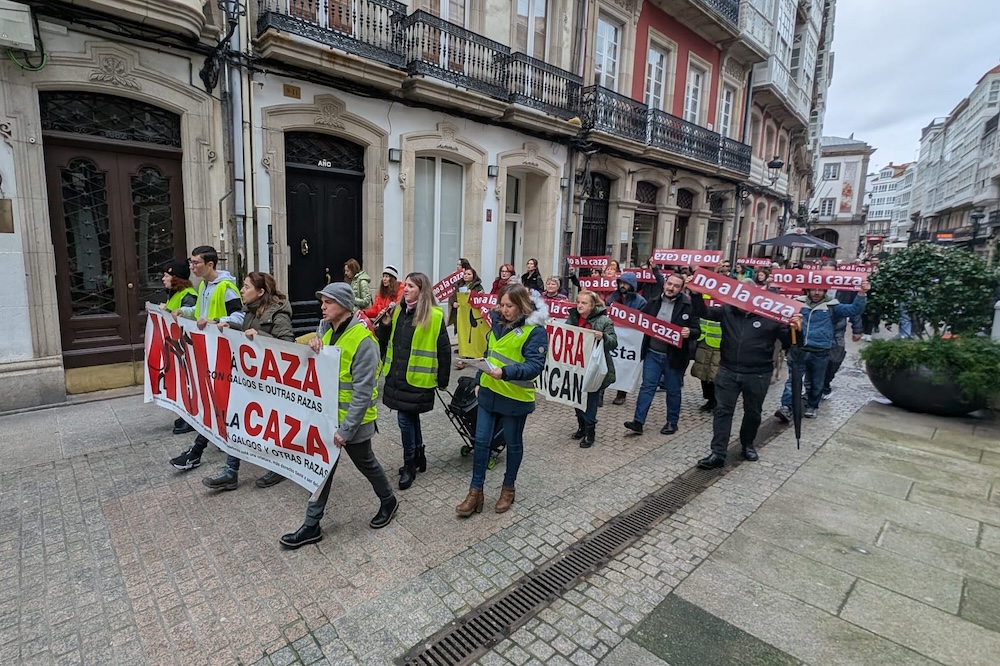 Non a caza manifestacion Coruna