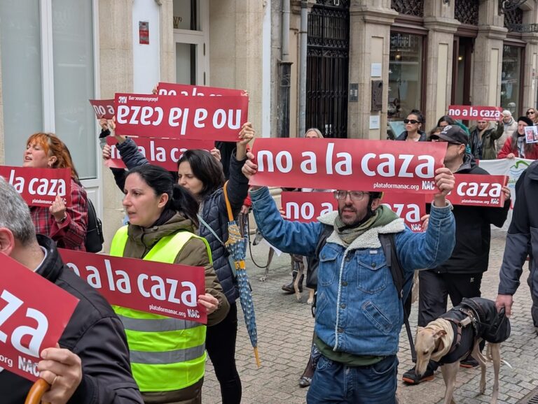 Non a caza manifestacion Coruna