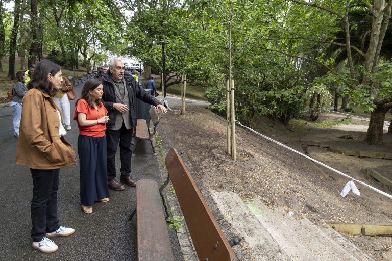 O Concello da Coruña avanza nas obras do parque de Santa Margarita con novas sendas e espazos axardinados