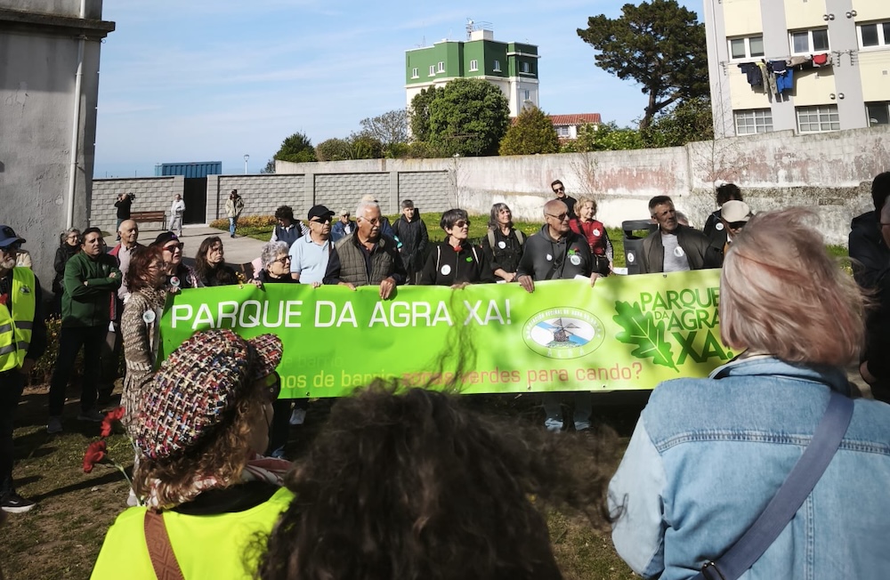 Manifestacion no Parque da Agra