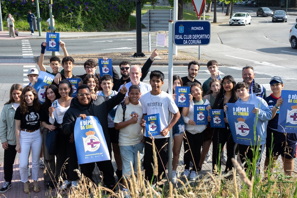 O Depor e da Coruna do Aqui tamen se fala na sua rua-Foto-Javi Quiroga