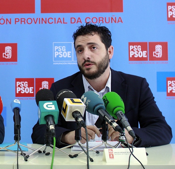 En liberdade sen cautelares tras ser detido o exsecretario de Organización do PSOE coruñés, Emilio Vázquez Blanco
