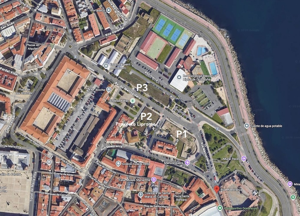 Mapa das parcelas da Maestranza 2