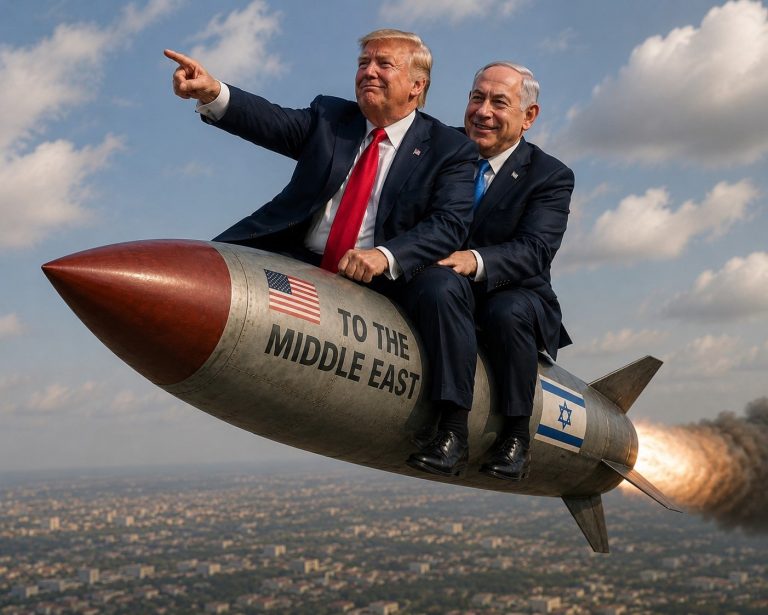 Aquelarre de Trump e Netanyahu no San Xoán de Oleiros polo xenocidio en Gaza