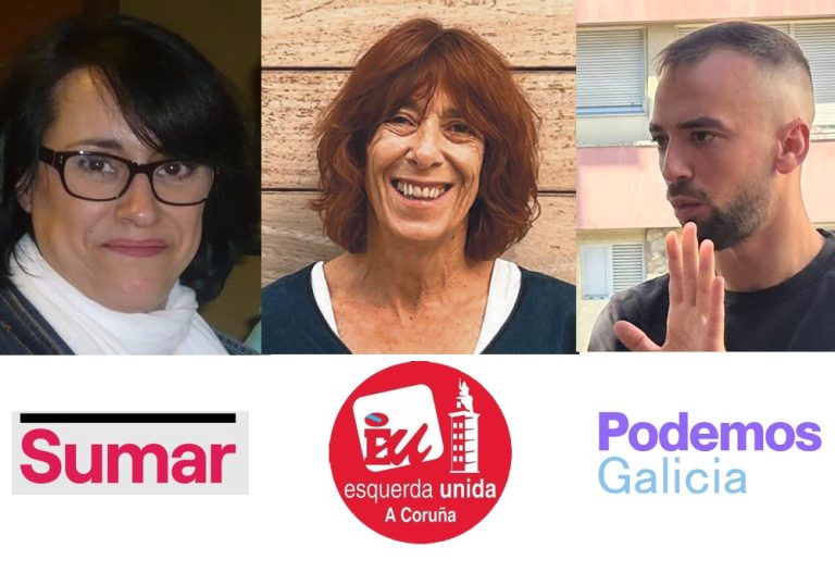 Sumar, Esquerda Unida e Podemos unen o seu discurso fiscalizando a falta de execución do goberno municipal