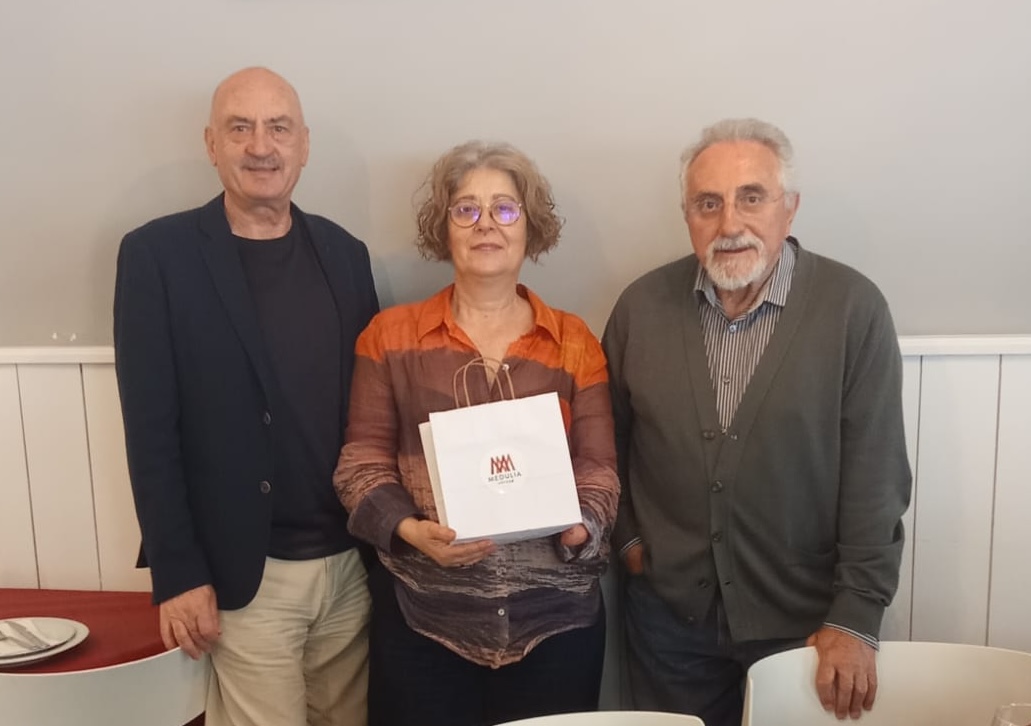 Xulio López Valcárcel, Montserrat Yoldi Sanmartín e Luciano Rodrígue.Xurado do Certame Eduardo Pondal de Poesia de Medulia Editorial