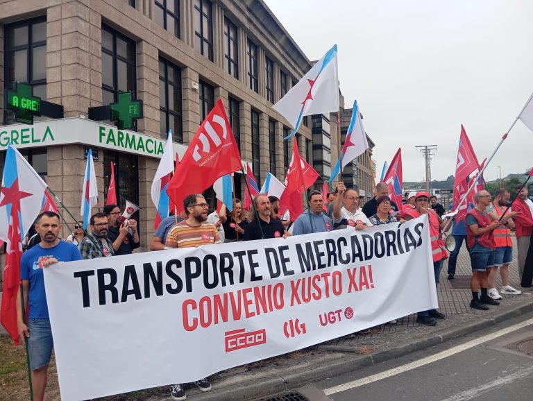 Folga no transporte de mercadorías na Coruña cunha nova protesta convocada para o día 16 de xullo