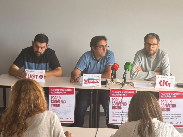 O transporte de mercadorías da Coruña volve ás mobilizacións: os sindicatos denuncian unha perda salarial do 13 %