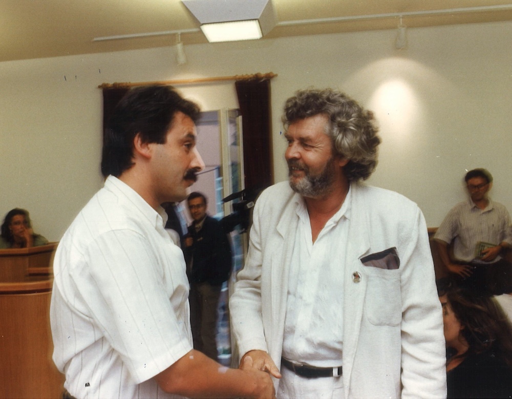Angel Garcia Seoane e Xose Manuel Beiras nos ano s1990
