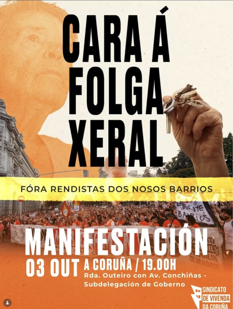 Manifestacion pola vivenda nas Conchiñas Coruña